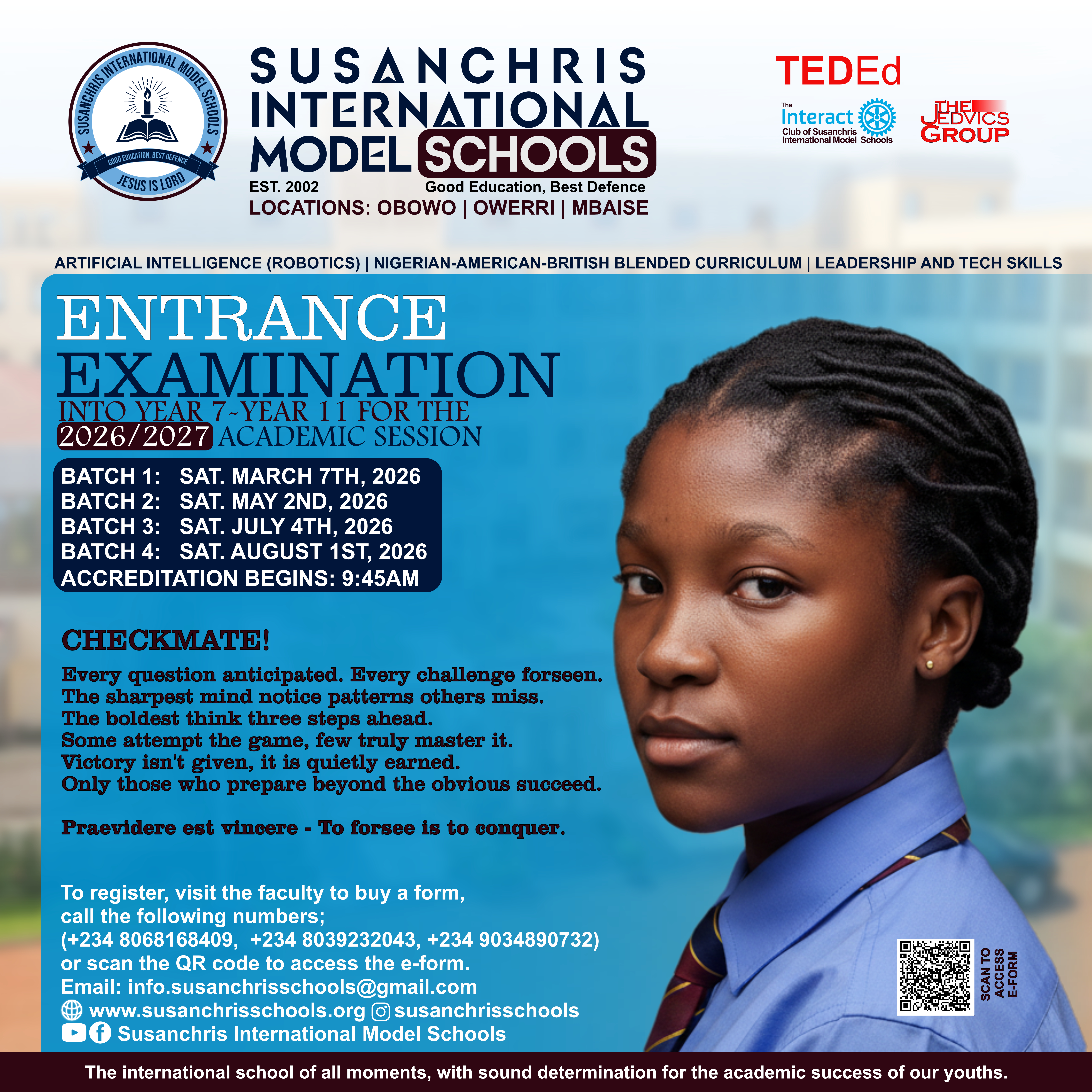 Entrance Examination 2026/2027 — All Batches
