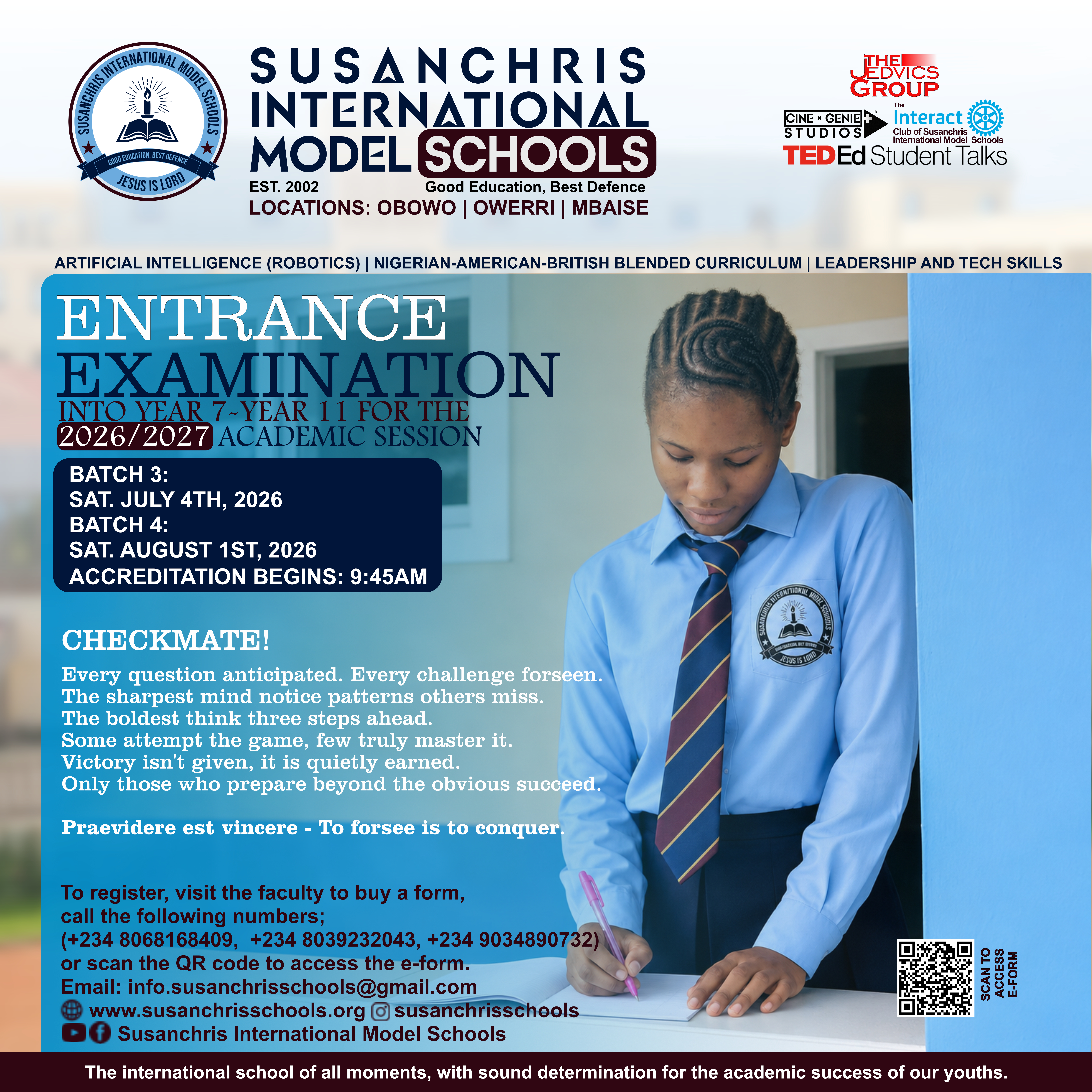Entrance Examination 2026/2027 — Batch 3 & 4